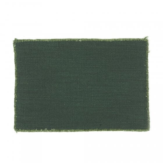 Jasper placemats in linen, wool and polyamide, green color, dense texture, size 35 x 50 cm
