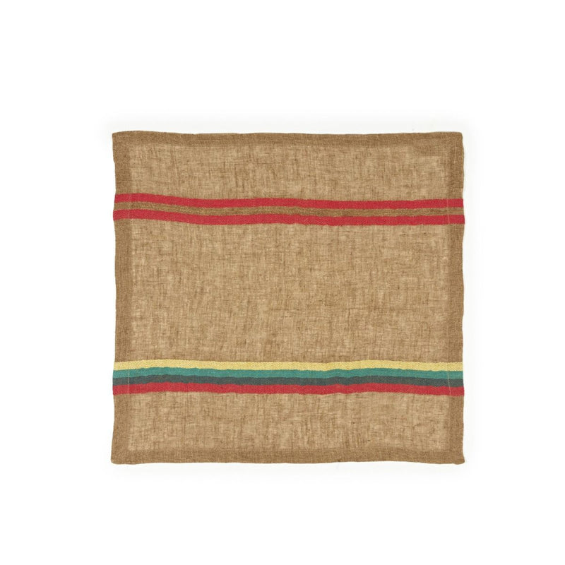 Set of 6 x "Stripe" Towels - 100% Linen