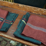 Set of 6 x "Stripe" Towels - 100% Linen
